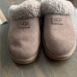 UGG Women's Brown Cozy Shearling Mules